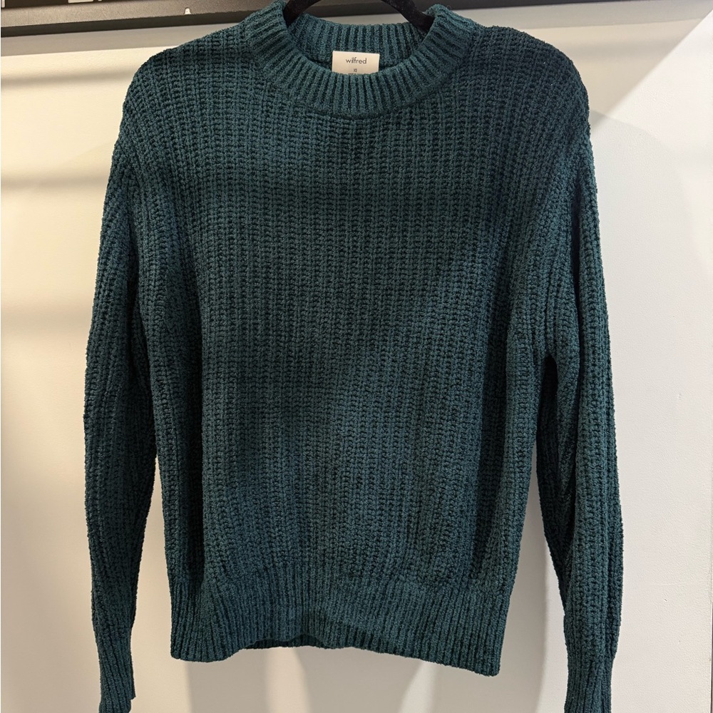 Wilfred Deep Teal Crew‎ Neck Sweater